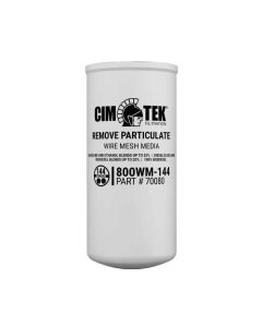 Cim-Tek 70080 800WM-144 Spin On Fuel Filter for particulate removal (6 PACK)