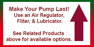 See Related Products Above for Air Regulator, Filter, & Lubricator Options