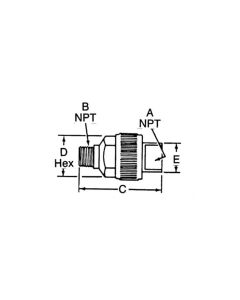 Lincoln 81606 Straight Swivel, 1/8 NPT (f) x 1/8 NPT (m)